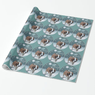 Bernhardiner-Weihnachten Geschenkpapier