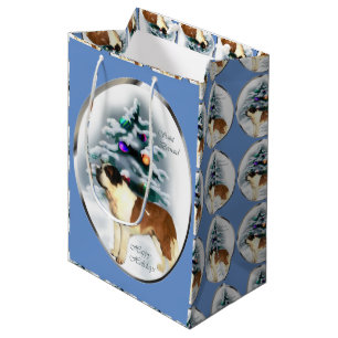 Bernhardiner-Weihnachten Mittlere Geschenktüte