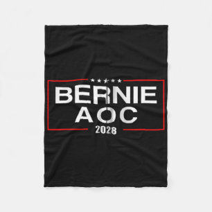 Bernie Aoc 2028 Bernie Sanders Alexandria Cortez Fleecedecke