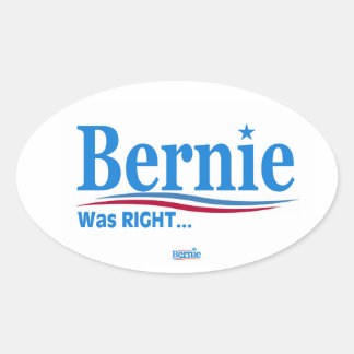 Bernie Était juste autocollant intérieur