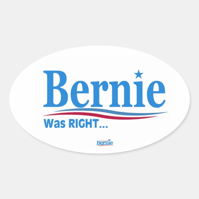 Bernie Était juste autocollant intérieur (Devant)