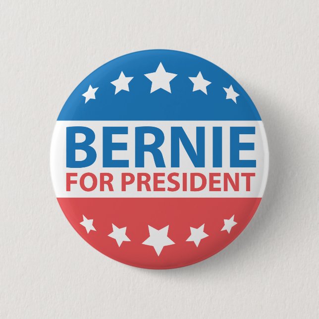 Bernie für Präsident Button (Vorderseite)