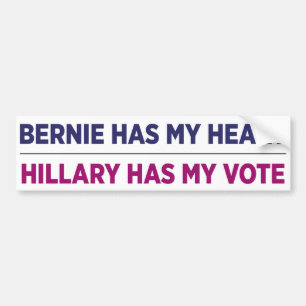 Bernie hat mein Herz, Hillary hat meinen Autoaufkleber