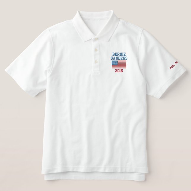 Bernie Sanders 2016 Custom Stickpolo (Design Vorderseite)
