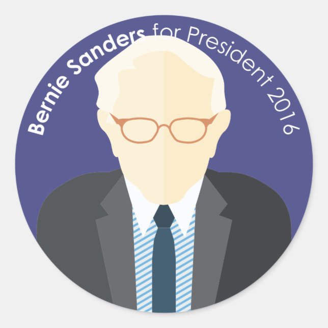 Bernie Sanders 2016 für Präsidialaufkleber Runder Aufkleber (Vorderseite)