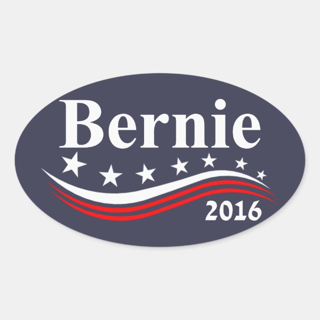 Bernie Sanders 2016 Ovaler Aufkleber (Vorderseite)