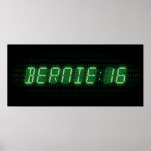 Bernie Sanders 2016 Uhr Poster