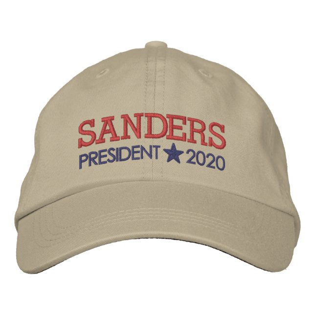 Bernie Sanders 2020 Bestickte Baseballkappe (Vorderseite)