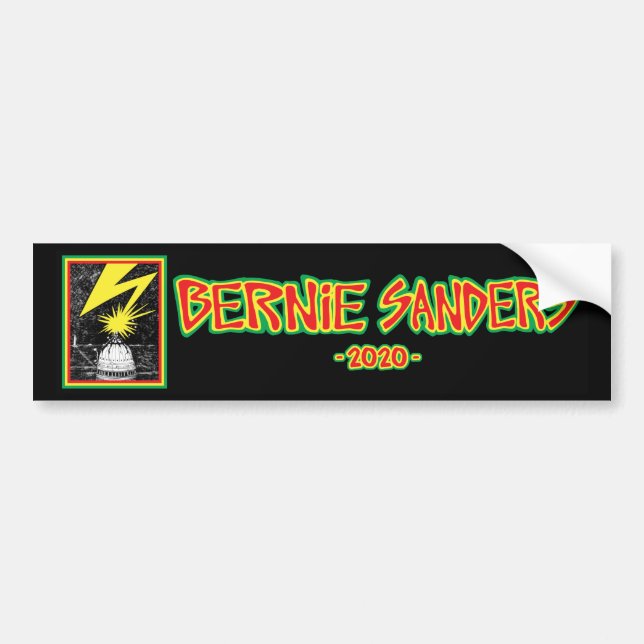 Bernie Sanders 2020 D.C. Blitzschlag Autoaufkleber (Vorne)