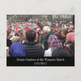 Bernie Sanders bei der Women's März Postcard Postkarte