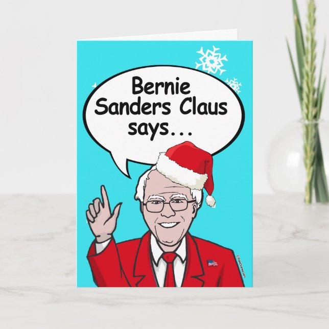 Bernie Sanders Carte de Noël - Bernie Sanders Cla (Devant)