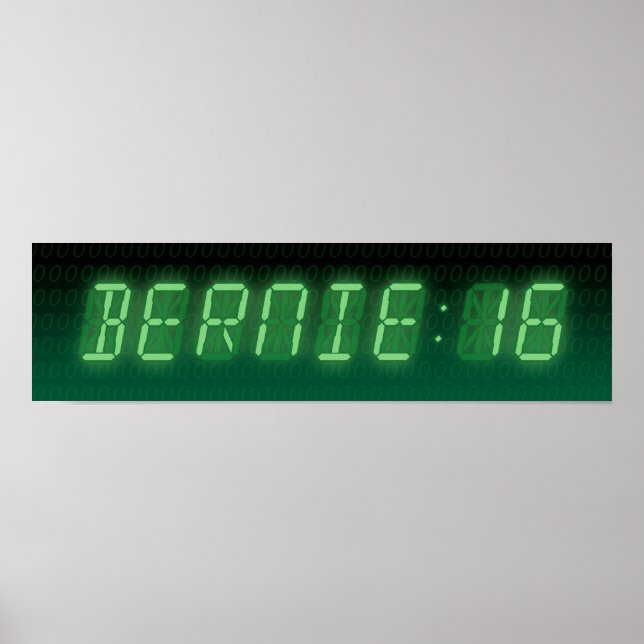 Bernie Sanders Digital Readout Poster (Vorne)