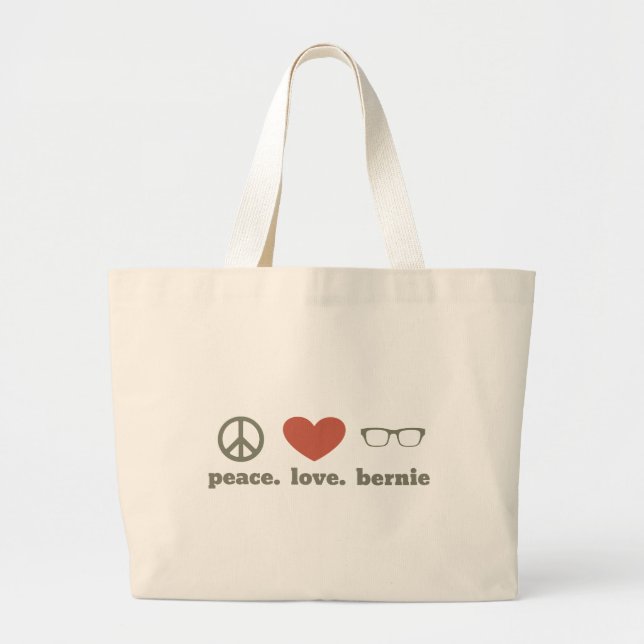 Bernie Sanders Election Swag Jumbo Stoffbeutel (Vorne)