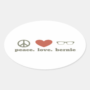 Bernie Sanders Election Swag Ovaler Aufkleber
