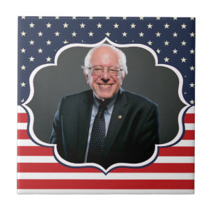 Bernie Sanders-Flagge Fliese