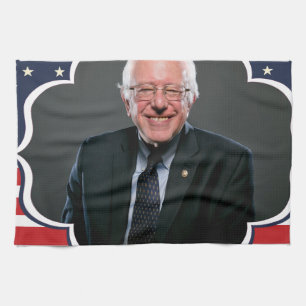 Bernie Sanders-Flagge Geschirrtuch
