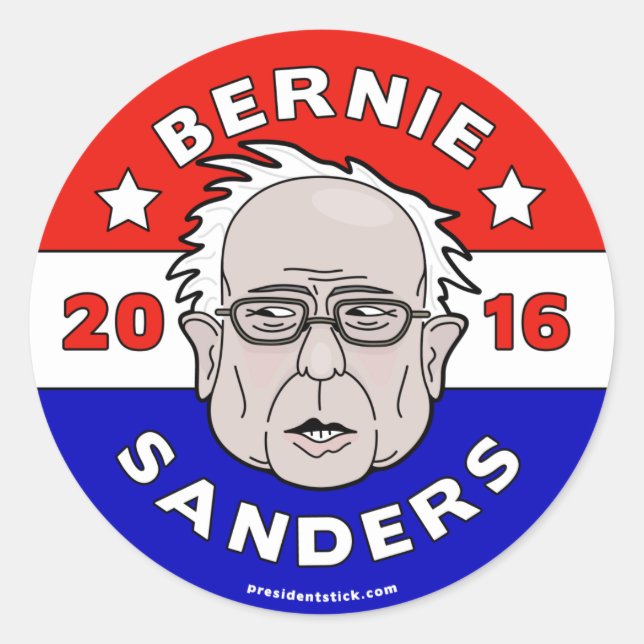 Bernie Sanders für den Präsidenten 2016 Runder Aufkleber (Vorderseite)