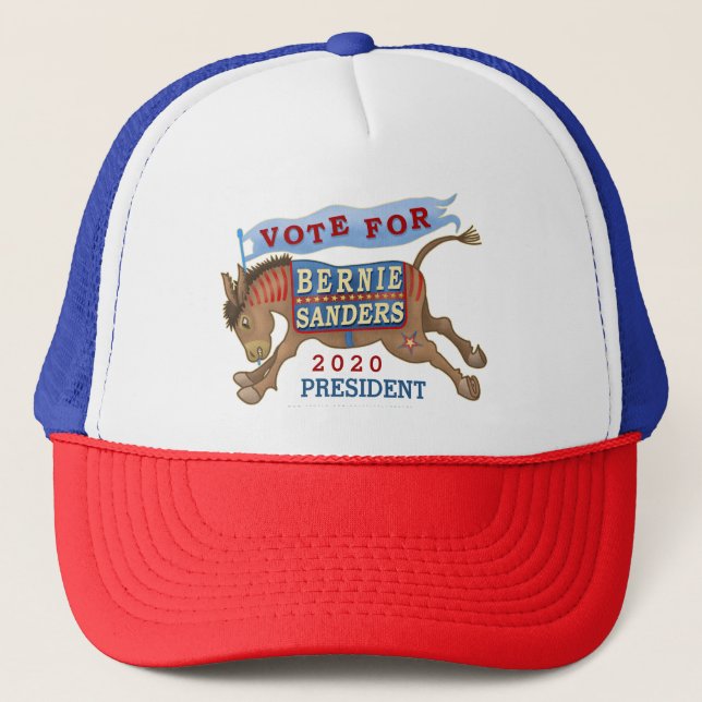 Bernie Sanders für den Präsidenten 2020, Demokrat  Truckerkappe (Vorderseite)