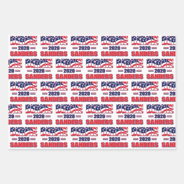 Bernie Sanders für den Präsidenten im Jahr 2020 Geschenkpapier Set (Vorderseite)