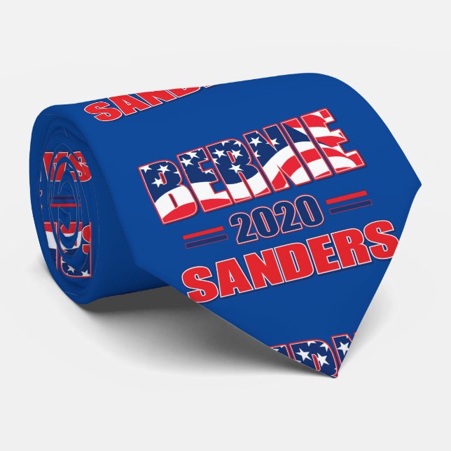 Bernie Sanders für Präsident 2020 Krawatte (Gerollt)