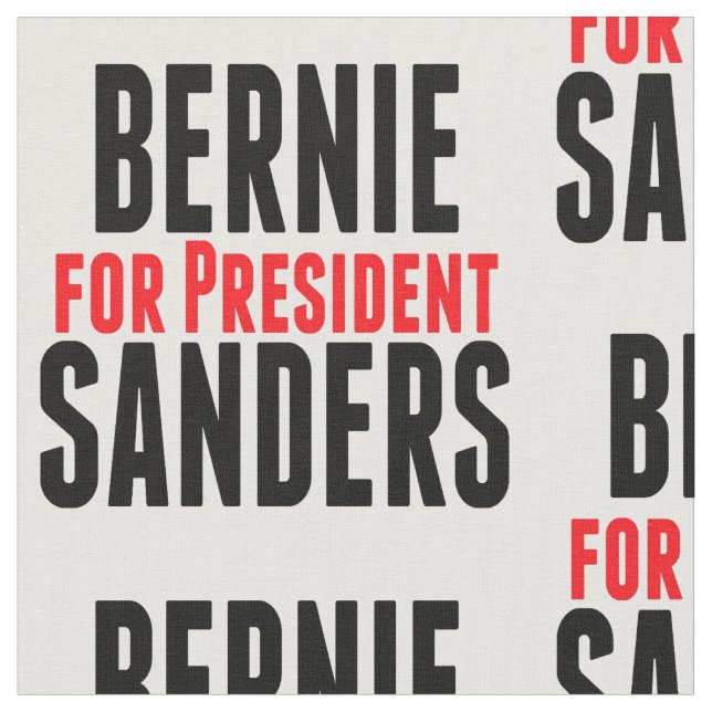 Bernie Sanders für Präsident Stoff (Nahaufnahme)