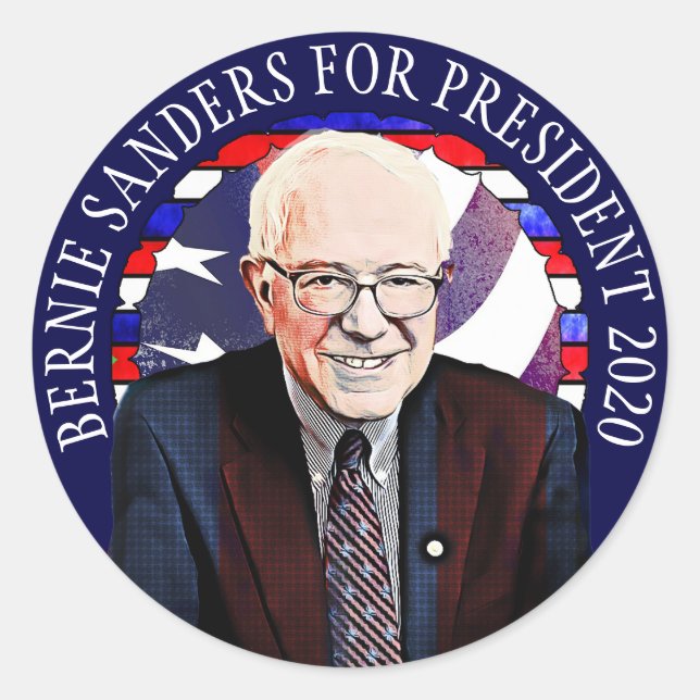 Bernie Sanders für President 2020 Support Stickers (Vorderseite)