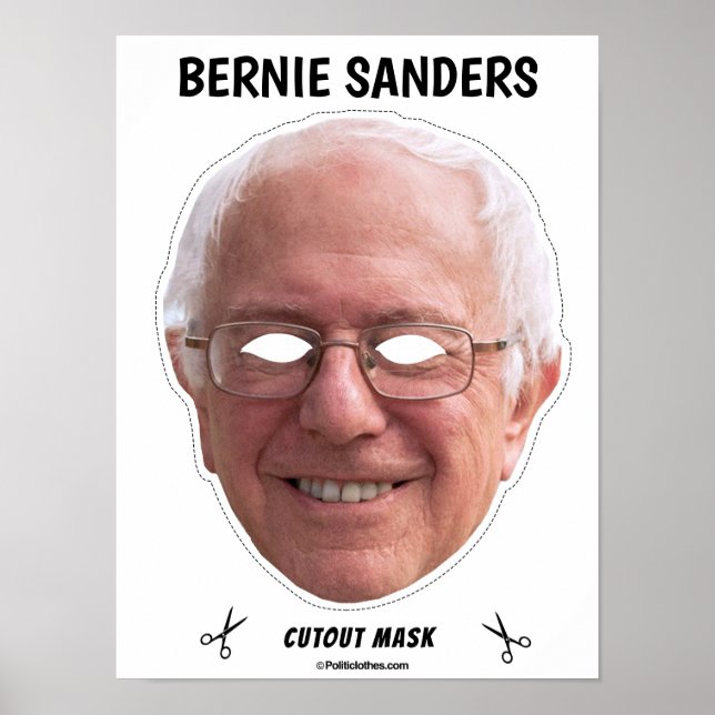 BERNIE SANDERS Halloween Mask Poster (Vorne)
