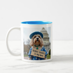 Bernie Sanders ist mein Held Zweifarbige Tasse