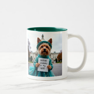 Bernie Sanders ist mein Niedlicher Hund Zweifarbige Tasse