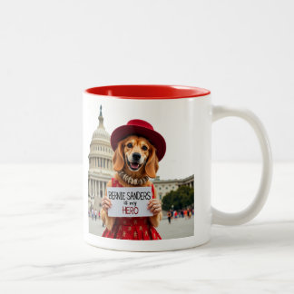 Bernie Sanders ist mein Niedlicher Hund Zweifarbige Tasse