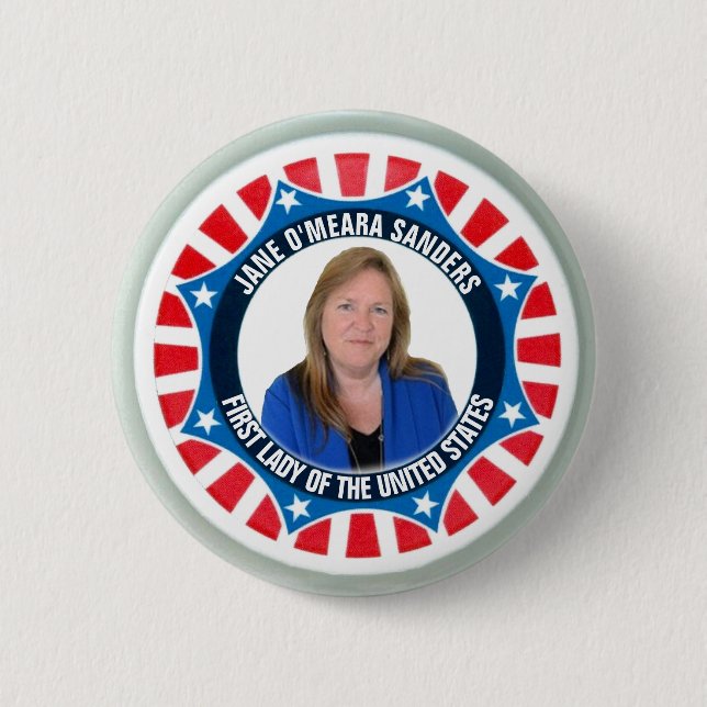 Bernie Sanders: Jane O'Meara Sanders 2020 Button (Vorderseite)