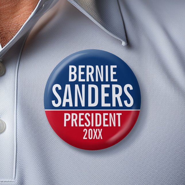 Bernie Sanders Kampagne 2020 - kann Namen/Farbe än Button (Bernie Sanders Button)