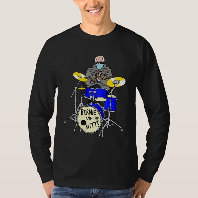 Bernie Sanders Mittens Trommeltrommel Einweihung T-Shirt (Vorderseite)