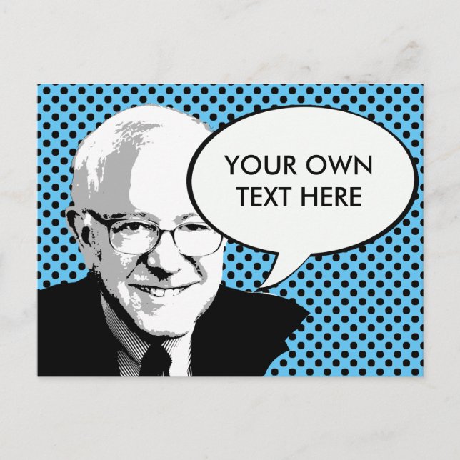 BERNIE SANDERS POP ART POSTKARTE (Vorderseite)