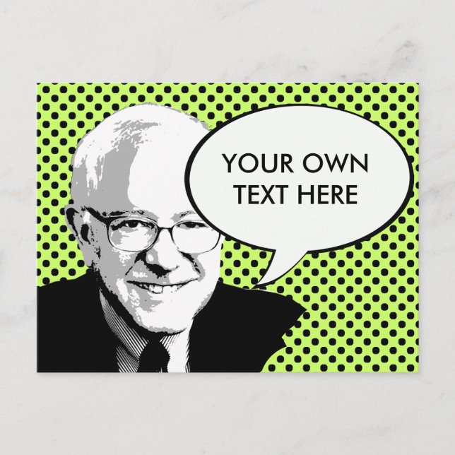 BERNIE SANDERS POP ART POSTKARTE (Vorderseite)