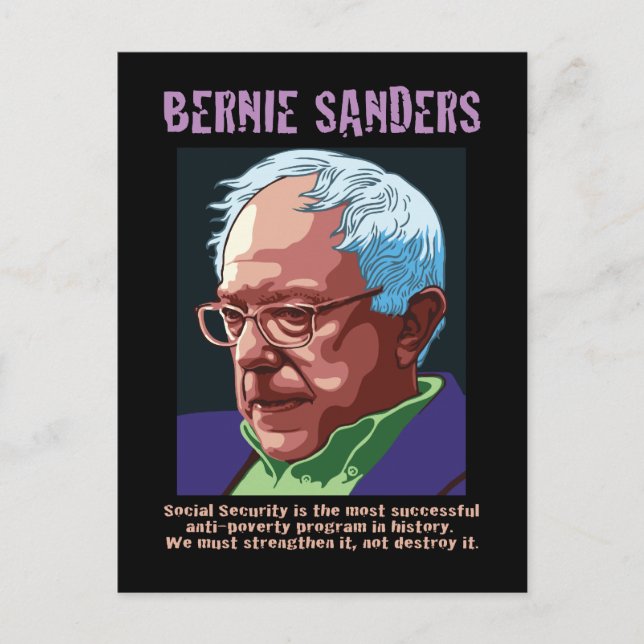 Bernie Sanders Postkarte (Vorderseite)