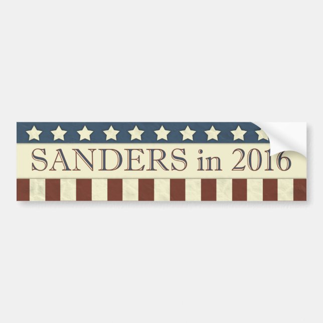 Bernie Sanders Präsident 2016 US Flagge Autoaufkleber (Vorne)
