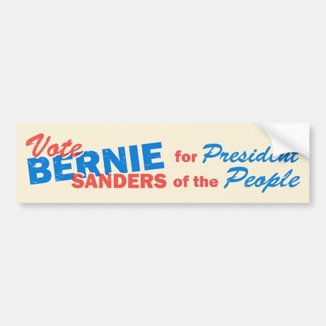 Bernie Sanders Präsident des Volkes V5 Autoaufkleber (Vorne)