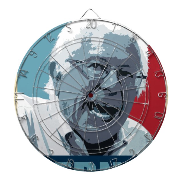 Bernie Sanders Retro Dartscheibe (vorne)