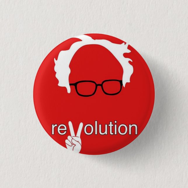 Bernie Sanders Revolution 2016 Button (Vorderseite)