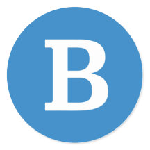 Bernie Sanders Round "B" Aufkleber