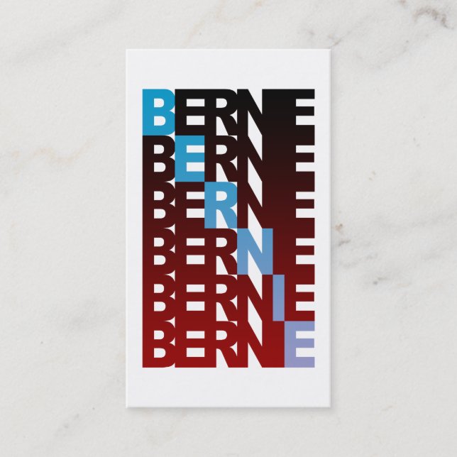 BERNIE sanders textBern Visitenkarte (Vorderseite)