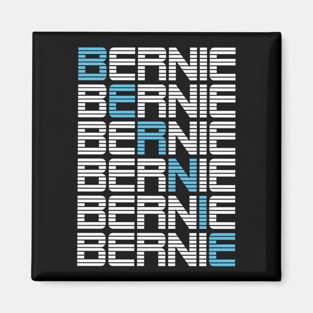 BERNIE sanders textStacks Magnet (Vorne)