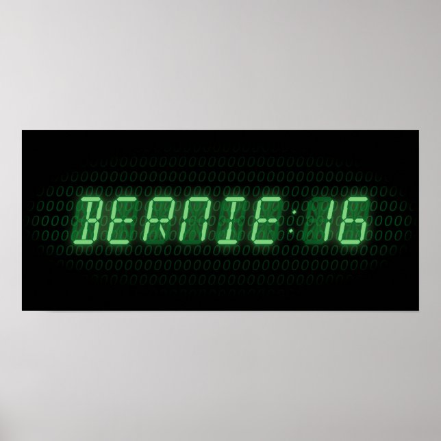 Bernie Sanders Uhr 2016 Poster (Vorne)
