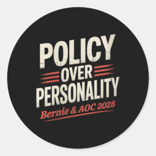 Bernie Sanders und Aoc 2028 für Präsident C Runder Aufkleber