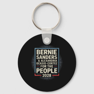 Bernie Sanders und Aoc 2028 für Präsident C Schlüsselanhänger