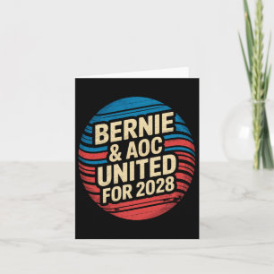 Bernie Sanders und Aoc 2028 für Präsidentschaftska Karte