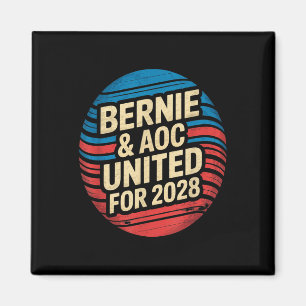 Bernie Sanders und Aoc 2028 für Präsidentschaftska Magnet