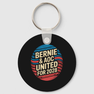 Bernie Sanders und Aoc 2028 für Präsidentschaftska Schlüsselanhänger