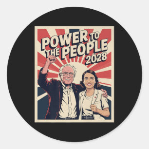 Bernie Sanders und Aoc-Präsidentschaftskampagne 20 Runder Aufkleber